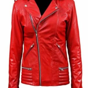 Cheryl Blosssom Red Leather Jacket