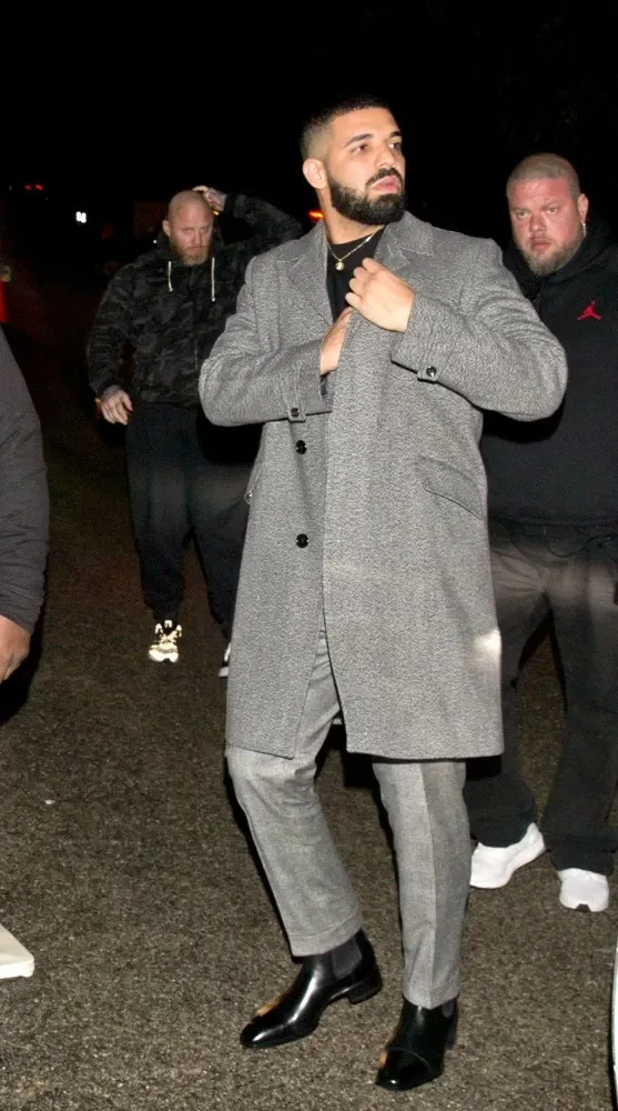 drake Grey Trench Coat