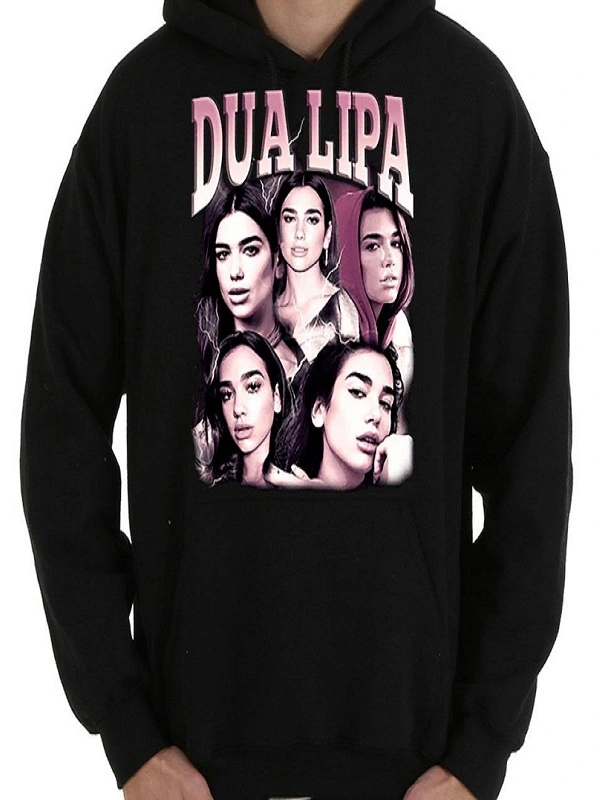 Singer Dua Lipa Black Hoodie