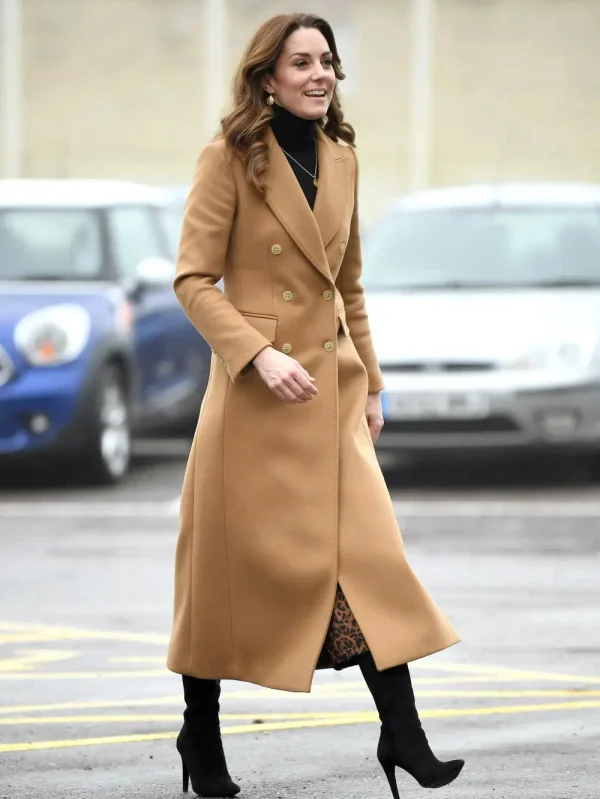 Kate Middleton Camel Wool Trench Coat