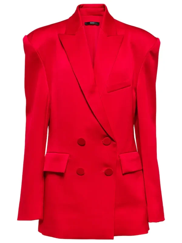 women's wells satin crepe blazer coat