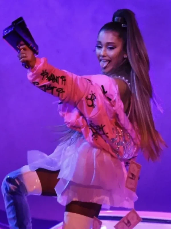 Ariana Grande 7 Rings Pink Puffer Jacket