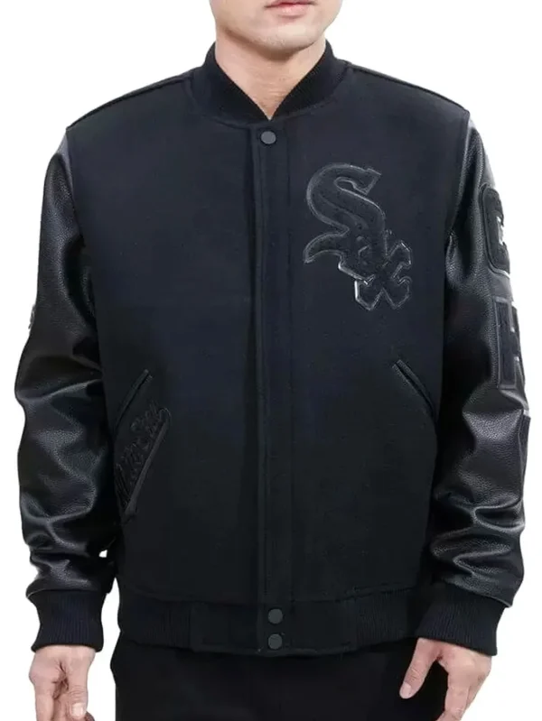 Chicago White Sox Black Varsity Letterman Jacket