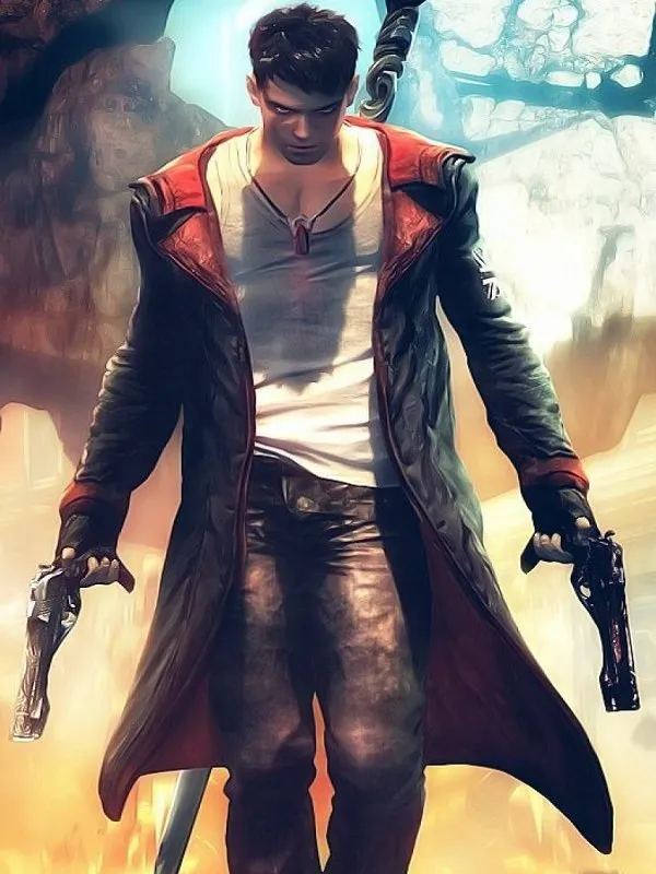 Devil May Cry Dante Black Leather Hooded Coat