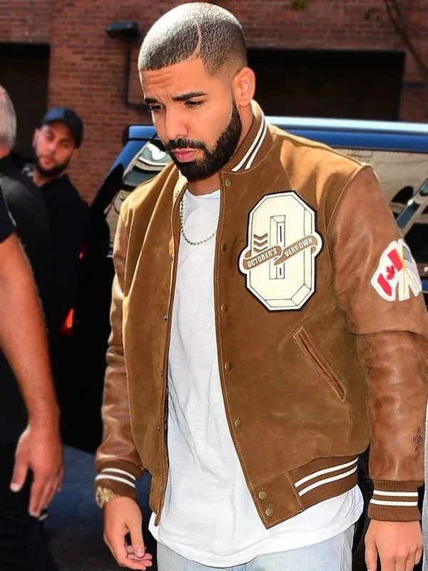 Drake Suede Leather Varsity Jacket