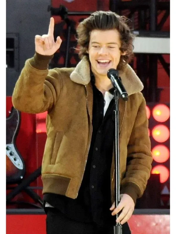 Harry Styles Bomber Leather Jacket