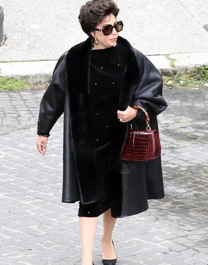 House Of Gucci Lady Gaga Black Coat