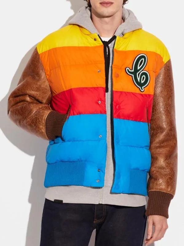 Hybrid Puffer Letterman Jacket