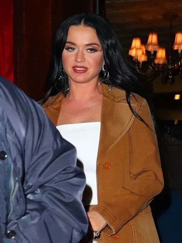 Katy Perry Brown long Coat