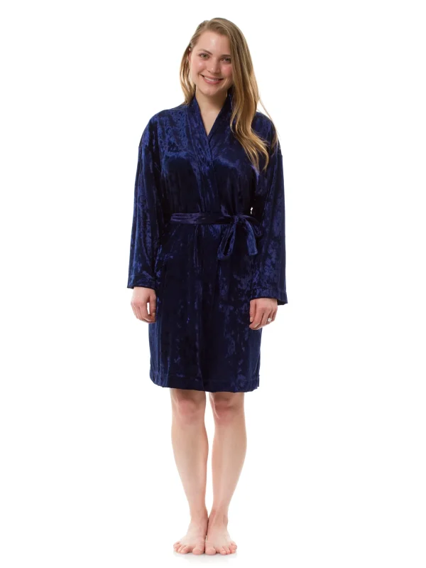 Ladies Luxurious Velvet Bathrobe