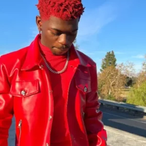 Lil Nas X Red Leather Jacket