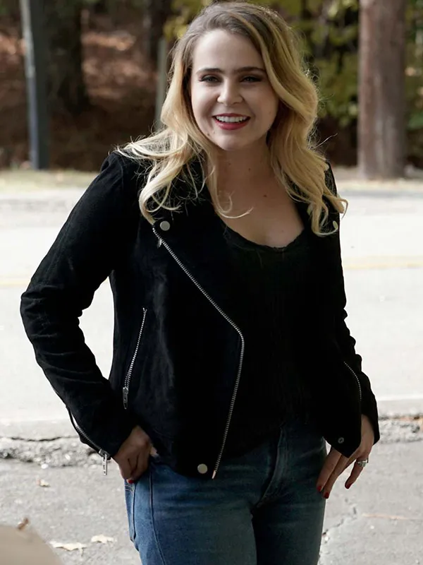 Mae Whitman Good Girls Black Biker Jacket