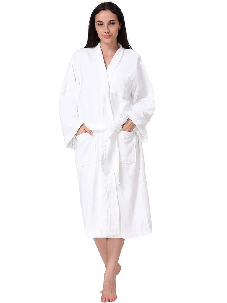 Women's & Men's Robe Plush Spa White Bathrobe