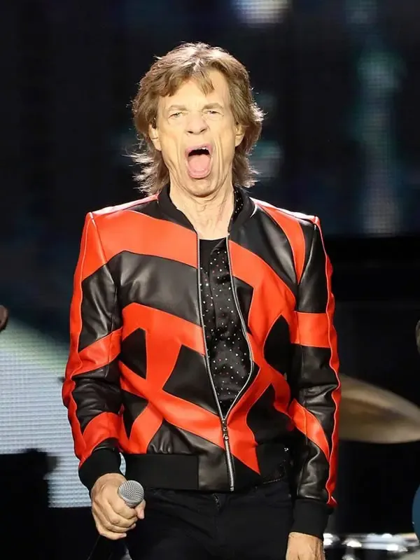 Mick Jagger Red And Black Jacket