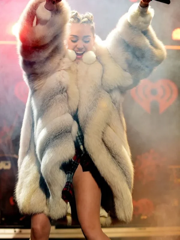 Miley Cyrus Fur Coat