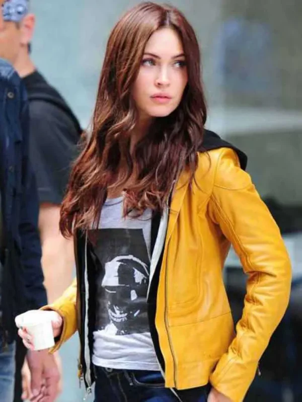 Ninja Turtles Megan Fox "April O'Neil" Yellow Leather Jacket