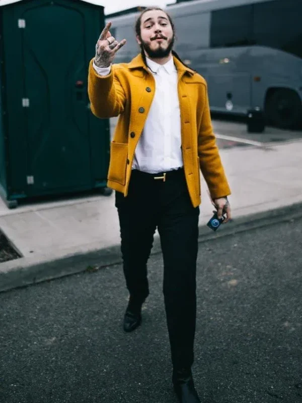 Post Malone Yellow Wool jacket