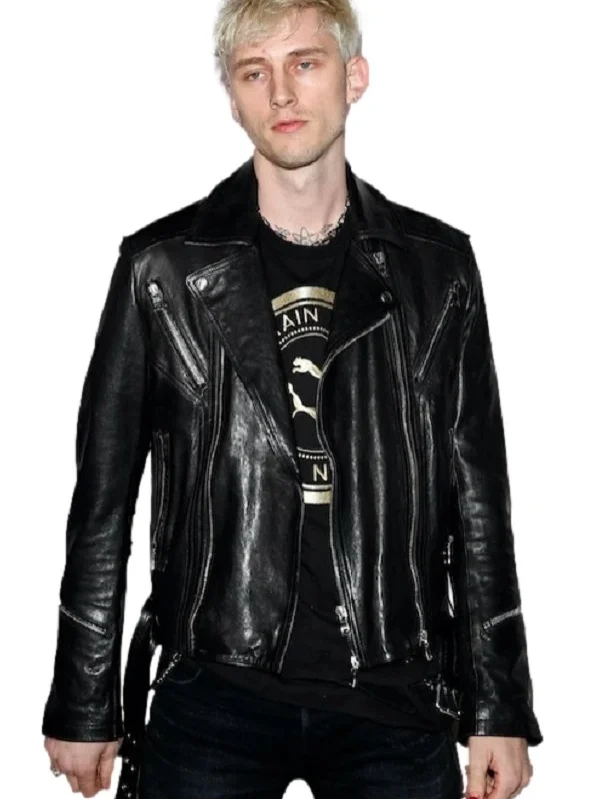 Machine Gun Kelly Black Leather Jacket