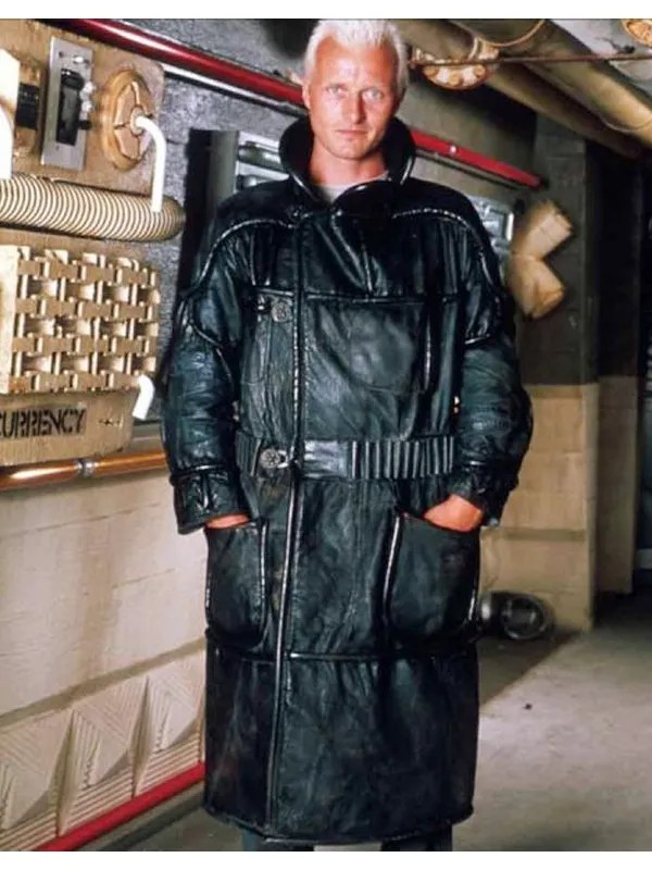 Blade Runner 1982 Rutger Hauer Black Trench Coat