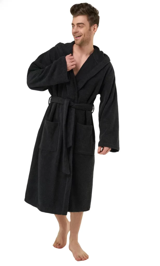 Spa Style Black Bathrobe