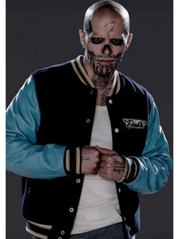 El Diablo Suicide Squad Blue Varsity Jacket