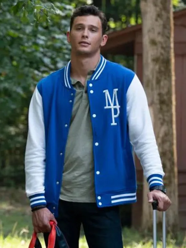 They/Them Cooper Koch Blue Varsity Jacket