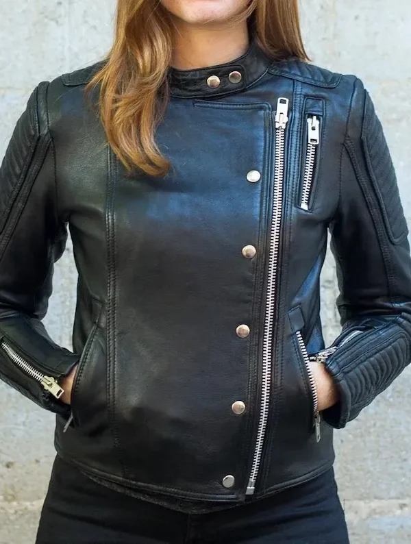 Women's Biker leather Black Jacket