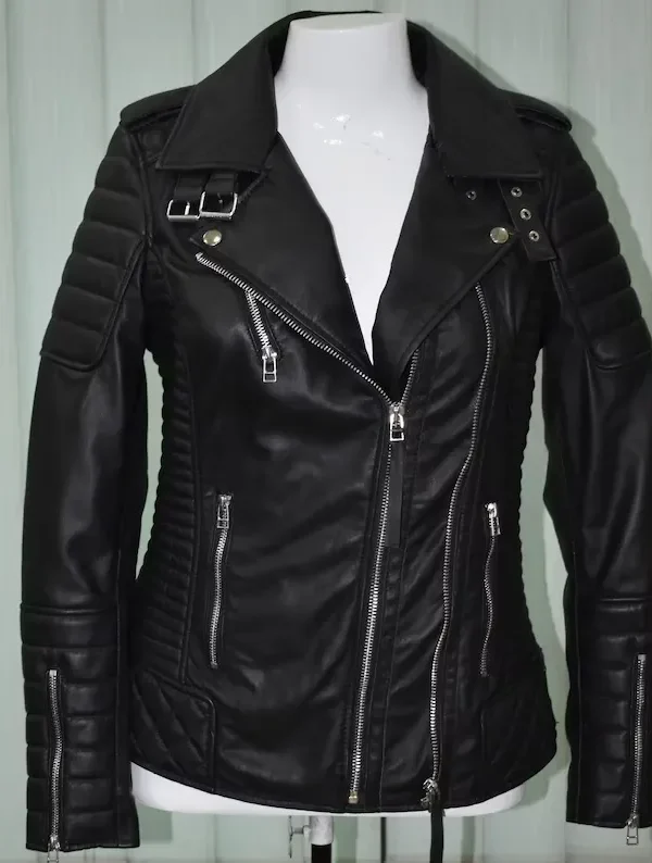 Women's Genuine Leather Biker Jacket