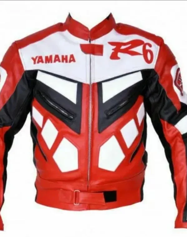 Yamaha Red Motorcycle Leather Jacket