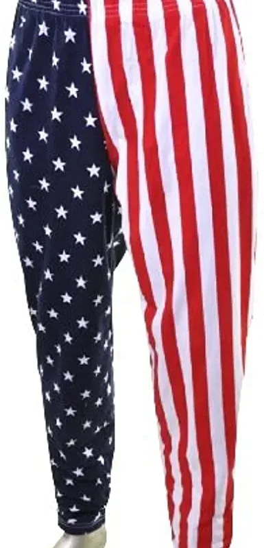 American Flag USA Baggy Muscle Workout Pants