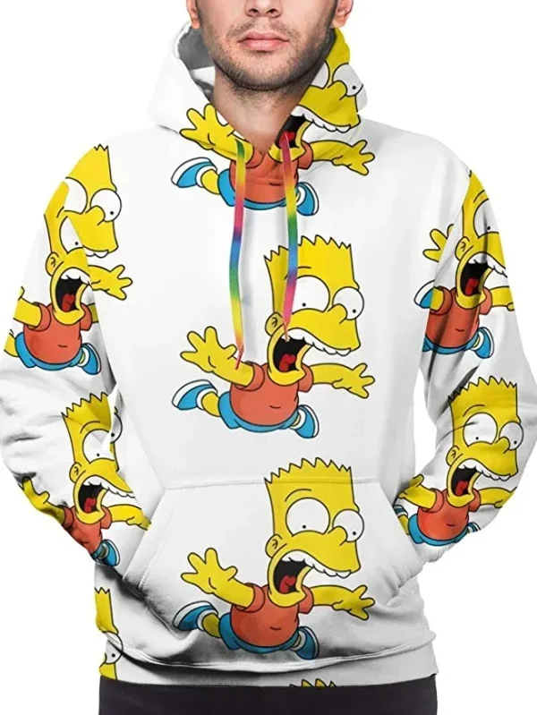 Bart Simpson Flying White Hoodie