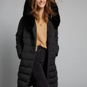 Black Puffer Long Coat