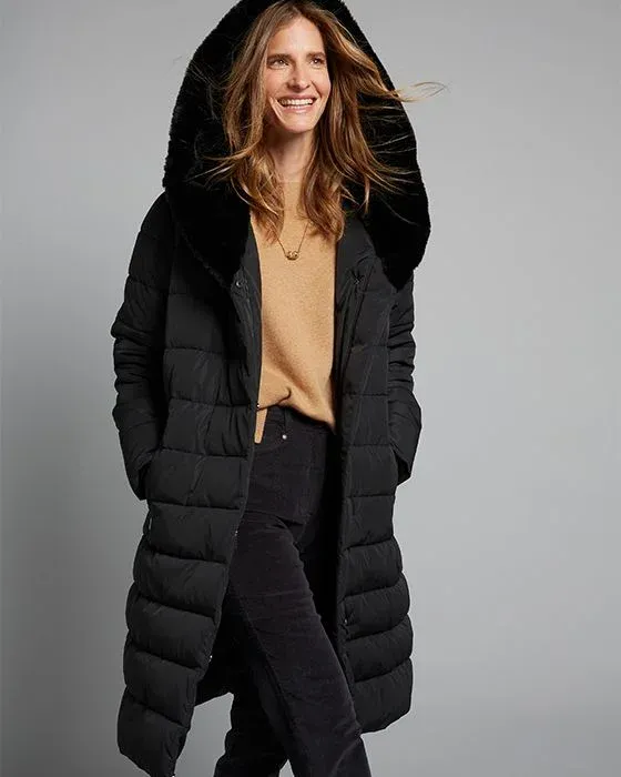 Black Puffer Long Coat