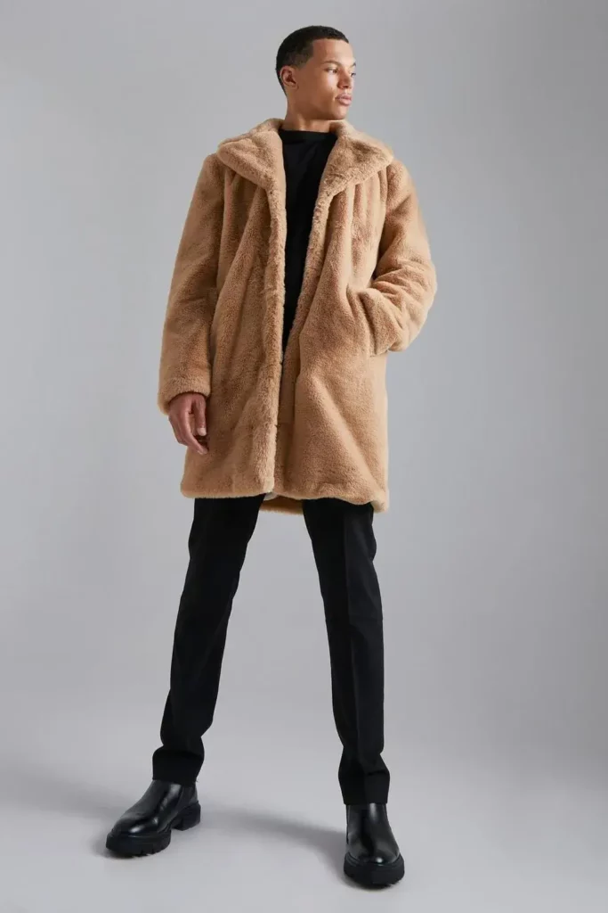 Brown Shearling jacket For Mens