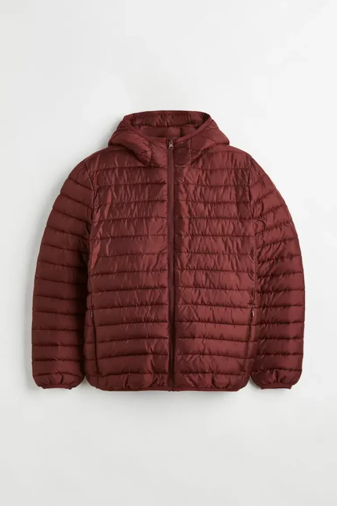 Burgendy puffer jacket