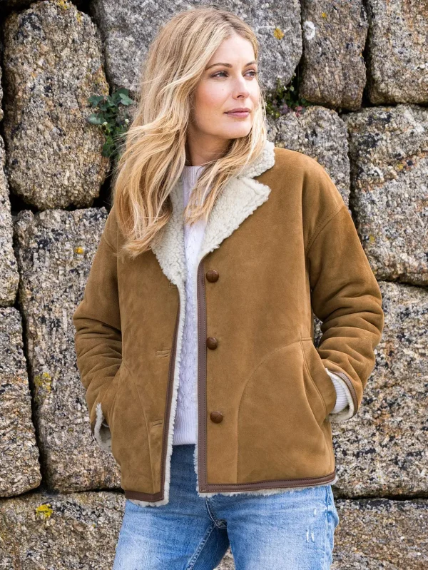 Classic Shearling Jacket For Women's