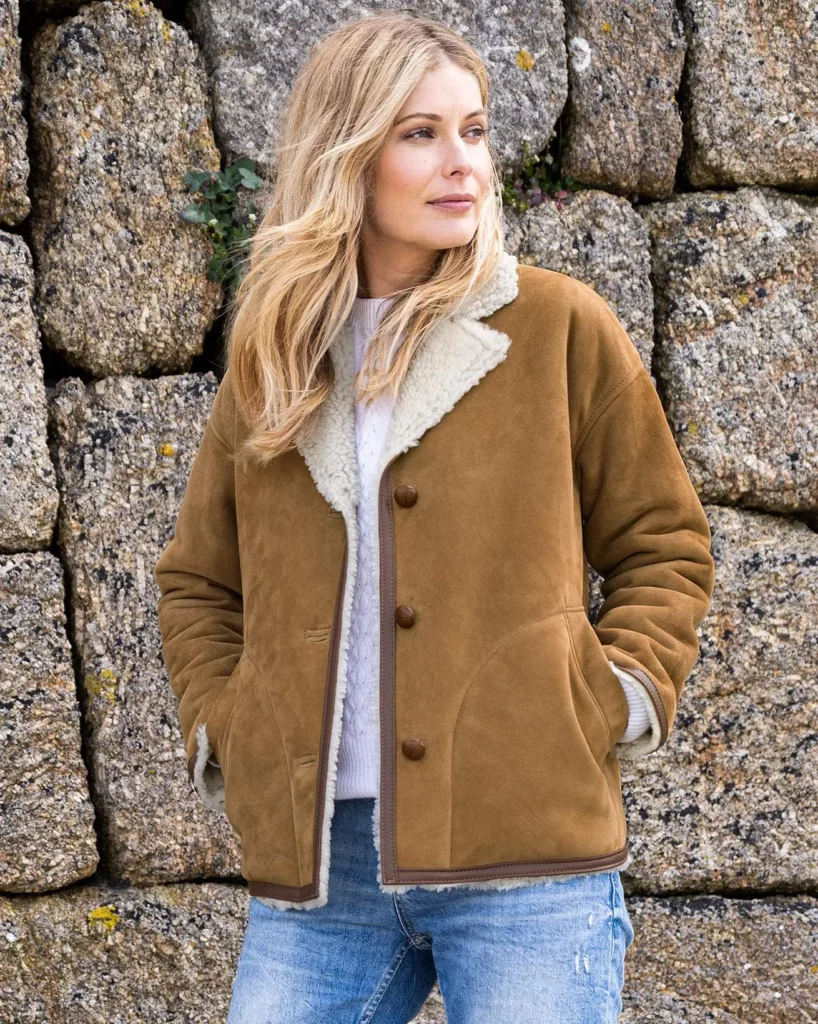 Classic Shearling Jacket For Women's