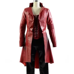 Elizabeth Olsen Scarlet Cosplay Coat