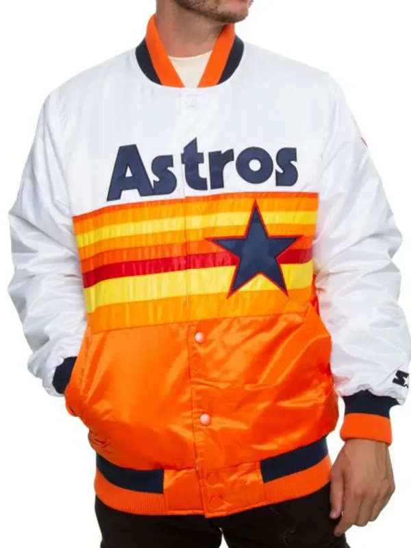 Houston Astros White and Orange Jacket (2)