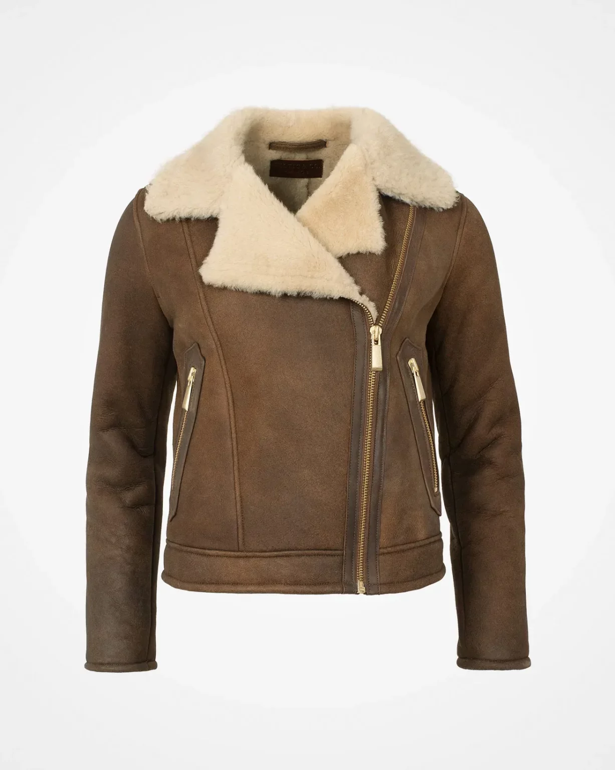 Sheepskin Biker Black Leather Jacket