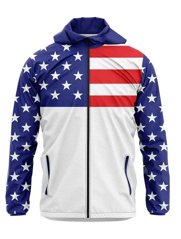 USA Flag Rain Jacket