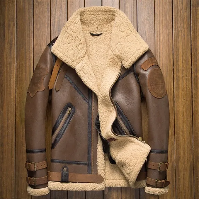 B3 Men's Shearling Leather Jacket 