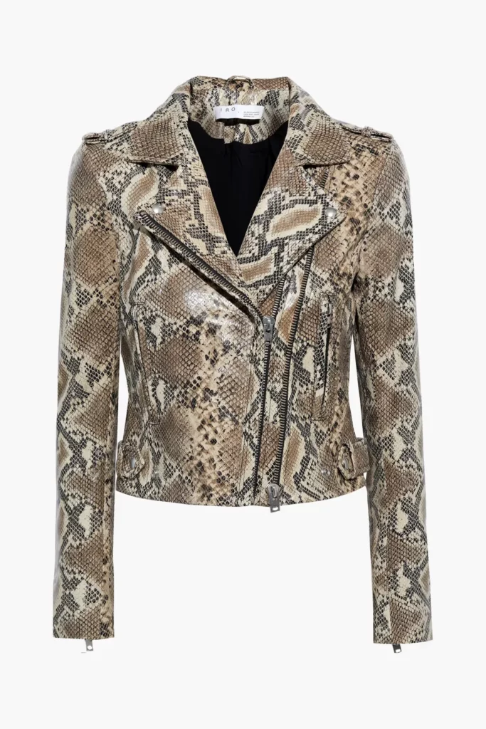 Luiga snake-effect leather jacket