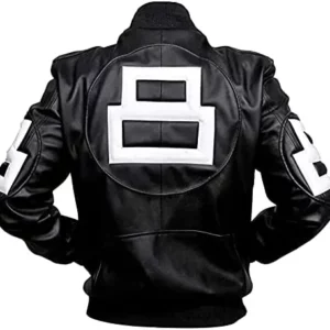 8 Ball Pool 90's Leather Bomber Jacket