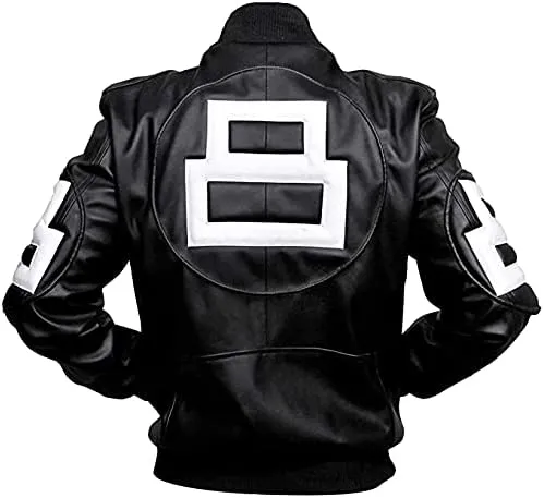 8 Ball Pool 90's Leather Bomber Jacket