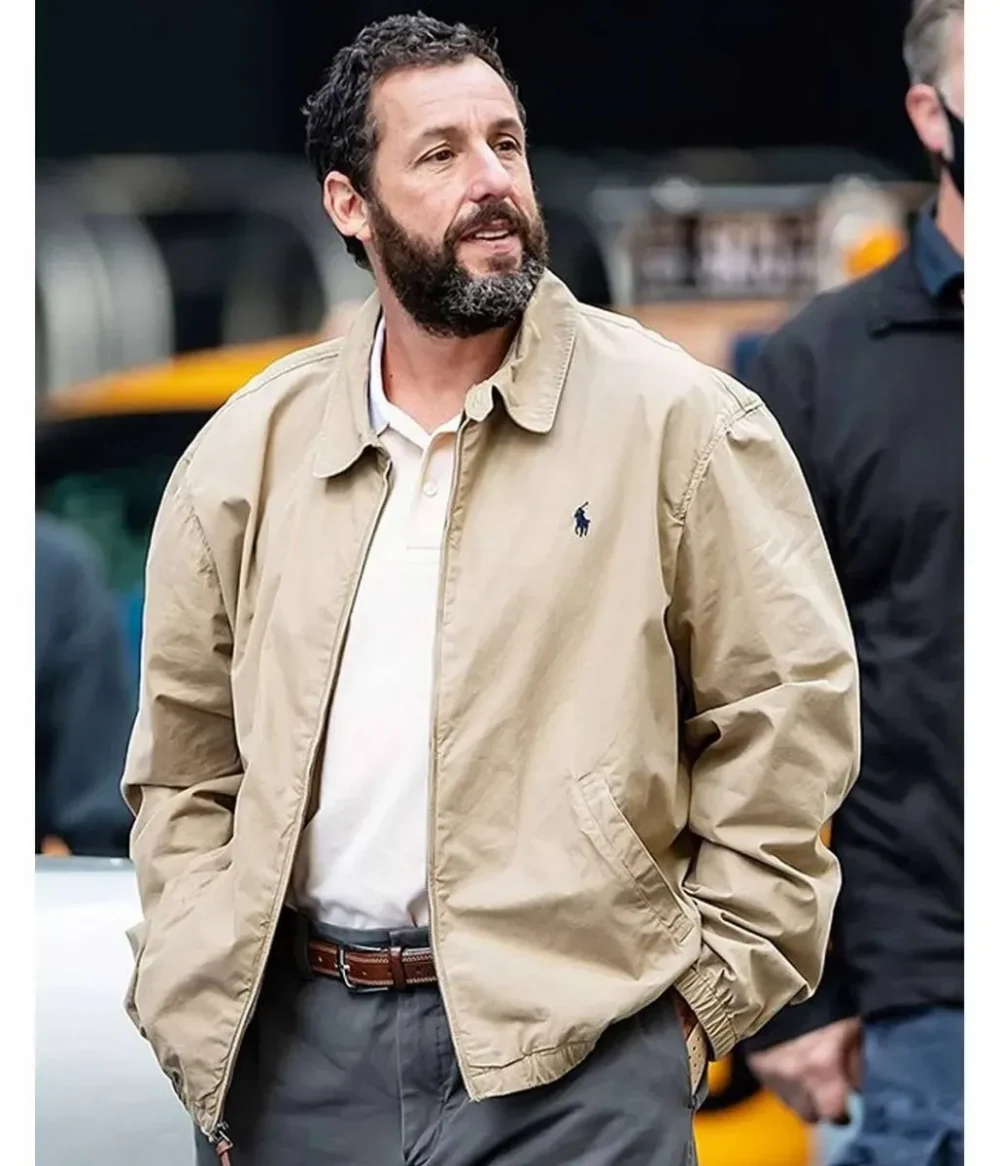 Adam Sandler Hustle Beige Cotton Jacket