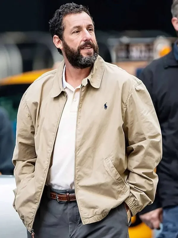 Adam Sandler Hustle Beige Cotton Jacket