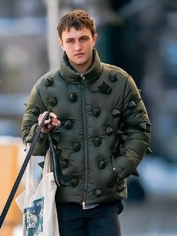 Model Anwar Hadid Funk Puffer Bomber Jacket