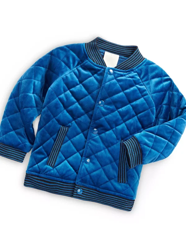 Baby Boys Quilted Velvet Jacket