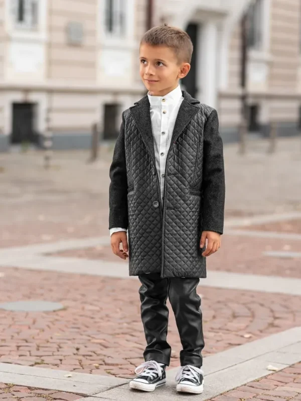 Black wool coat child